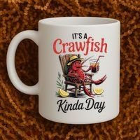 It's A Crawfish Kinda Day Crawfish Funny Louisiana Seafood Coffee Mug thumb 2