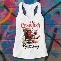 It's A Crawfish Kinda Day Crawfish Funny Louisiana Seafood Women's Tank Top thumb 3