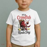 It's A Crawfish Kinda Day Crawfish Funny Louisiana Seafood Toddler T-Shirt thumb 2