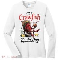 It's A Crawfish Kinda Day Crawfish Funny Louisiana Seafood Women's Long Sleeve Shirt thumb 0