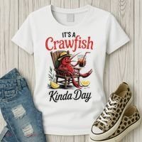 It's A Crawfish Kinda Day Crawfish Funny Louisiana Seafood Women's T-Shirt thumb 3