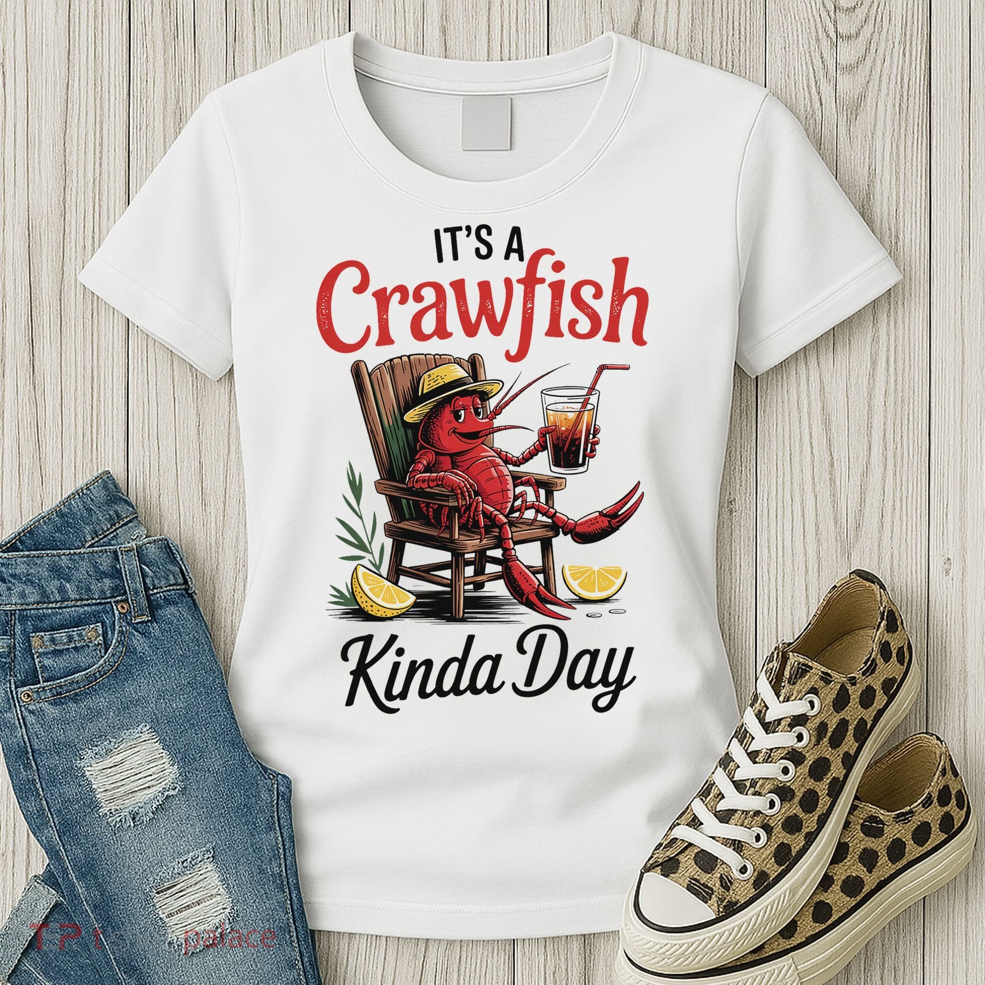 It's A Crawfish Kinda Day Crawfish Funny Louisiana Seafood Women's T-Shirt