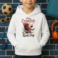 It's A Crawfish Kinda Day Crawfish Funny Louisiana Seafood Kids Hoodie thumb 2