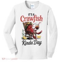 It's A Crawfish Kinda Day Crawfish Funny Louisiana Seafood Kids Long Sleeve Shirt thumb 0