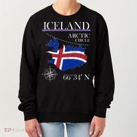 Iceland  Arctic Circle  Polar North Island Icelandic Flag Women's Sweatshirt thumb 0