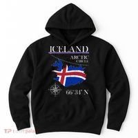 Iceland  Arctic Circle  Polar North Island Icelandic Flag Hoodie thumb 0