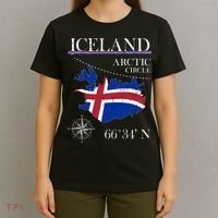 Iceland  Arctic Circle  Polar North Island Icelandic Flag T-Shirt thumb 4