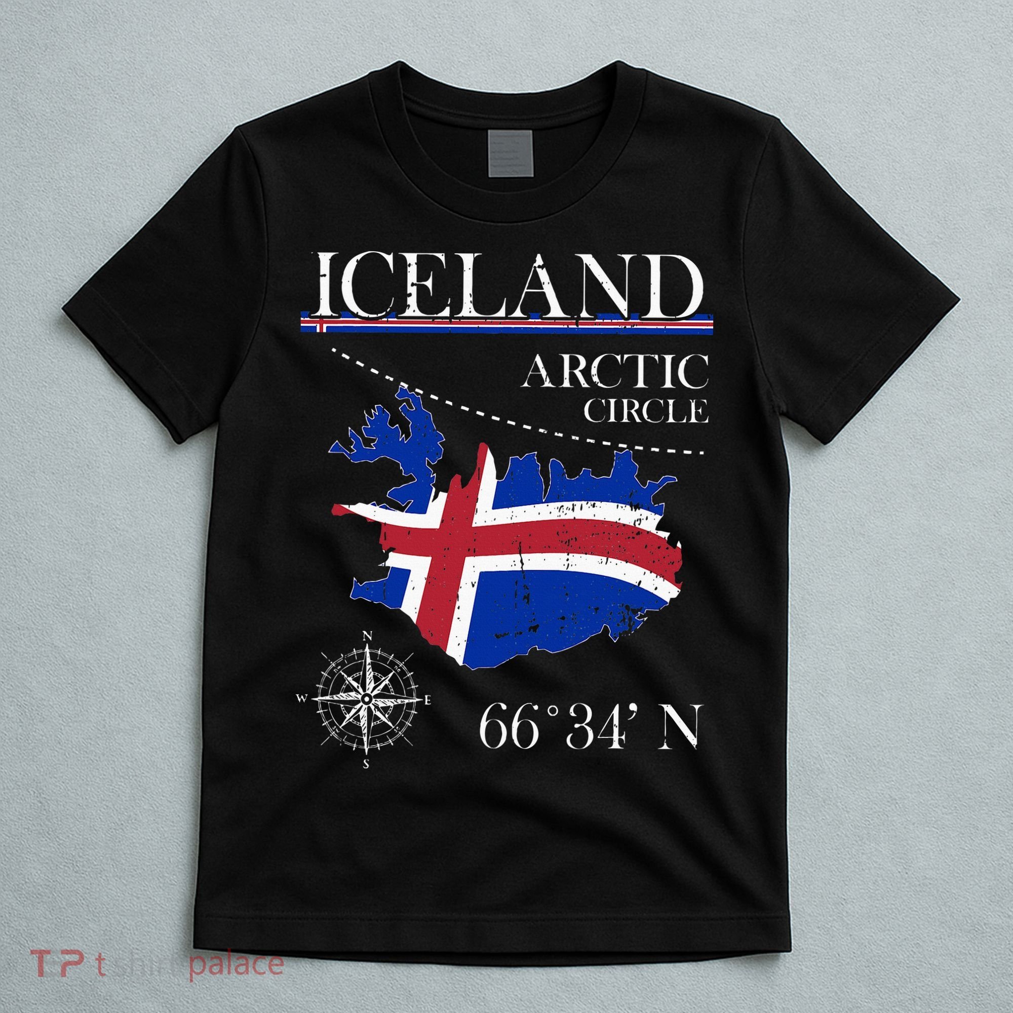 Iceland  Arctic Circle  Polar North Island Icelandic Flag T-Shirt