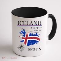 Iceland  Arctic Circle  Polar North Island Icelandic Flag Coffee Mug thumb 1