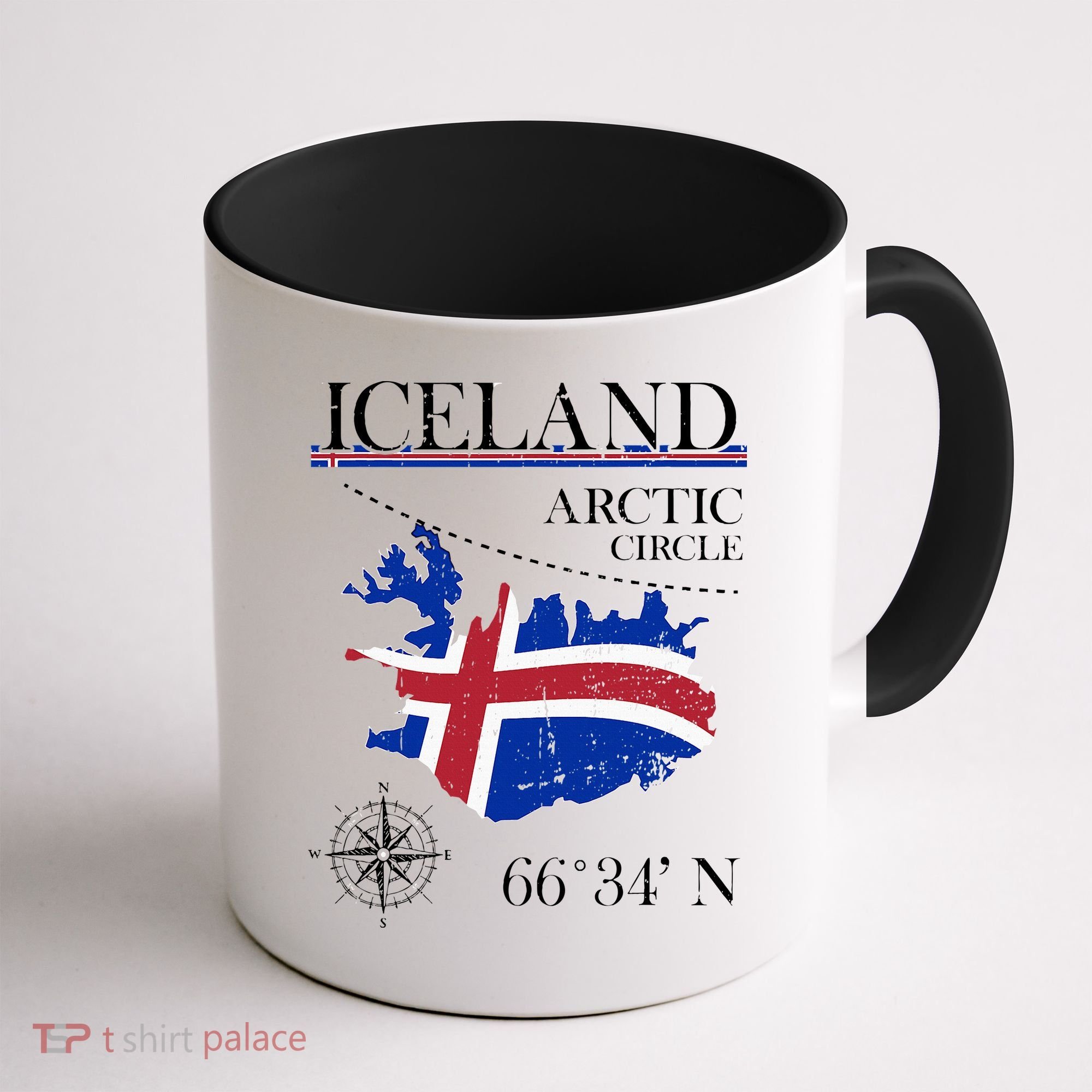 Iceland  Arctic Circle  Polar North Island Icelandic Flag Coffee Mug