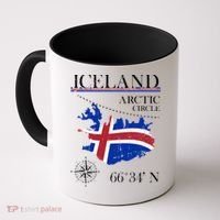 Iceland  Arctic Circle  Polar North Island Icelandic Flag Coffee Mug thumb 0