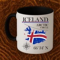 Iceland  Arctic Circle  Polar North Island Icelandic Flag Coffee Mug thumb 2