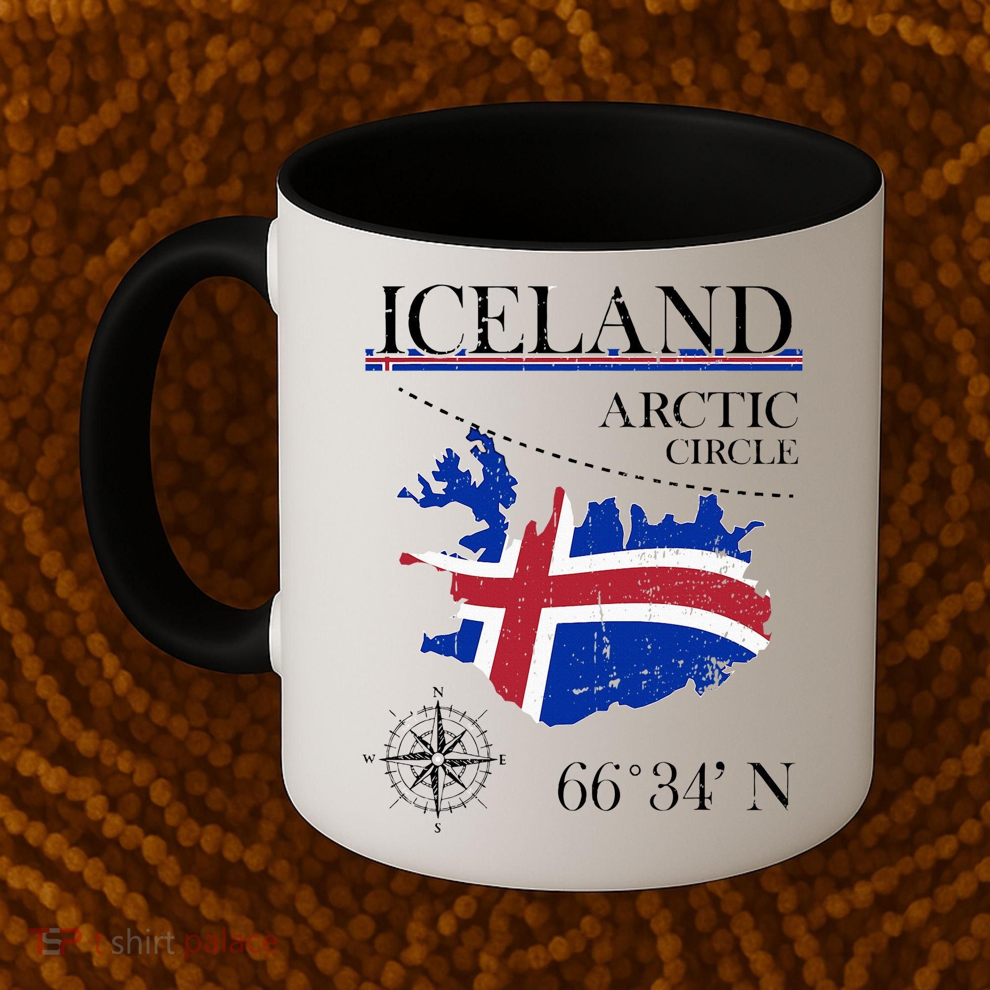 Iceland  Arctic Circle  Polar North Island Icelandic Flag Coffee Mug