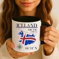 Iceland  Arctic Circle  Polar North Island Icelandic Flag Coffee Mug thumb 3