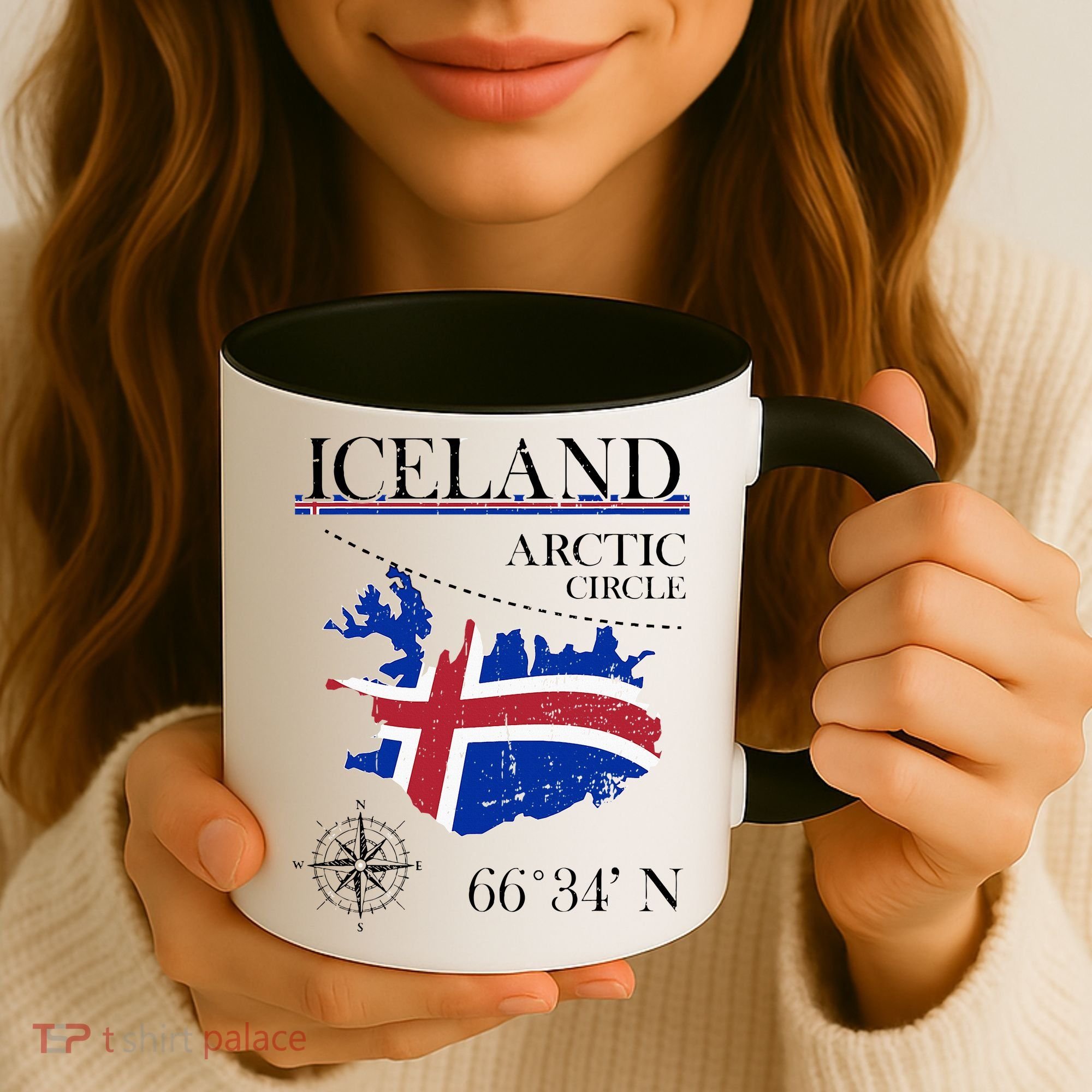 Iceland  Arctic Circle  Polar North Island Icelandic Flag Coffee Mug