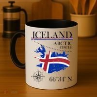 Iceland  Arctic Circle  Polar North Island Icelandic Flag Coffee Mug thumb 4