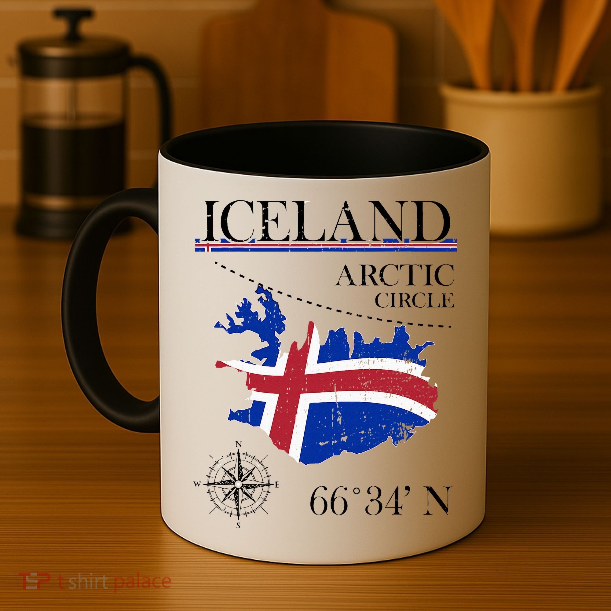 Iceland  Arctic Circle  Polar North Island Icelandic Flag Coffee Mug