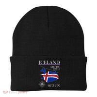 Iceland  Arctic Circle  Polar North Island Icelandic Flag Beanie thumb 0
