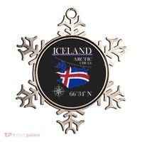 Iceland  Arctic Circle  Polar North Island Icelandic Flag Ornament thumb 0
