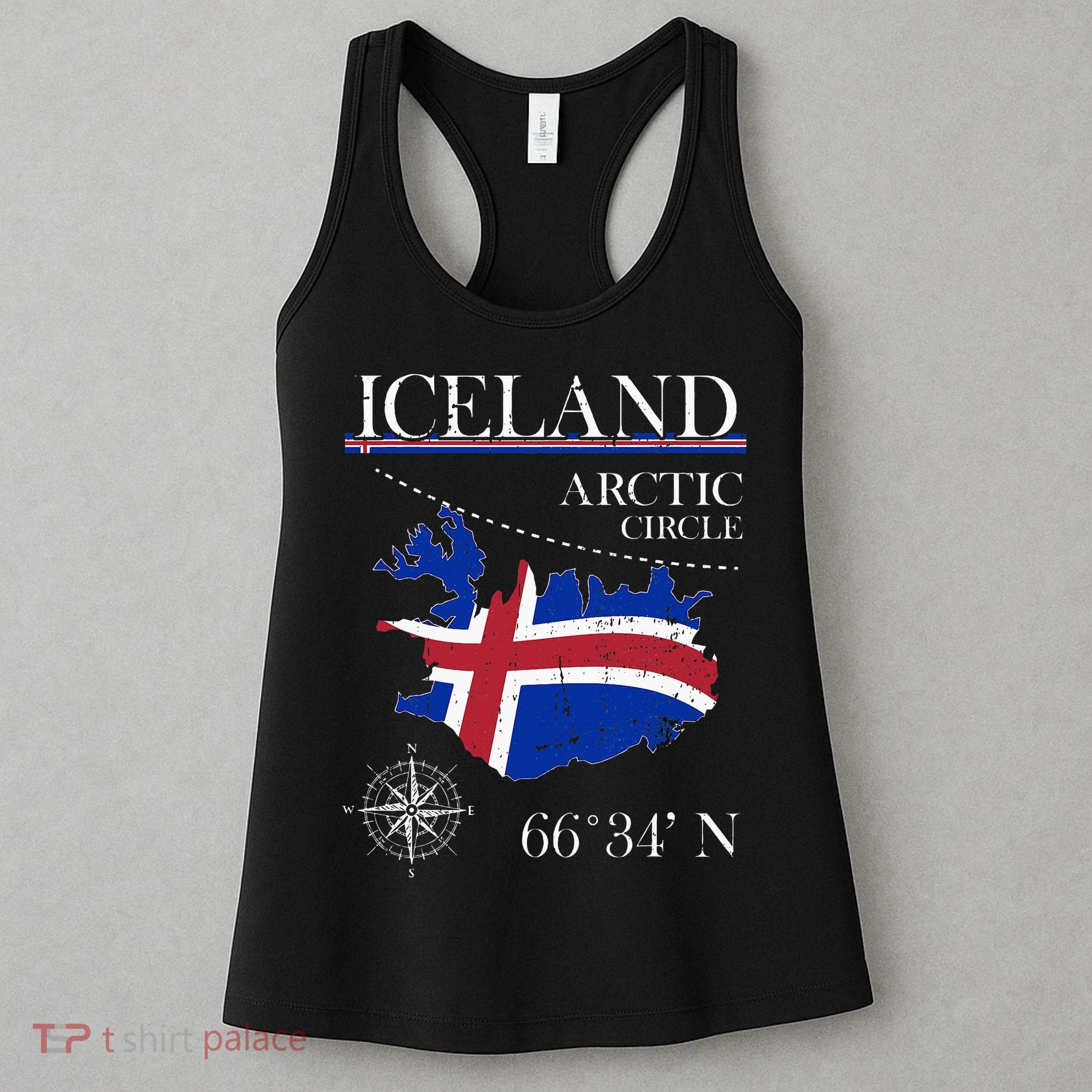 Iceland  Arctic Circle  Polar North Island Icelandic Flag Women's Tank Top