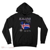 Iceland  Arctic Circle  Polar North Island Icelandic Flag Tall Hoodie thumb 0