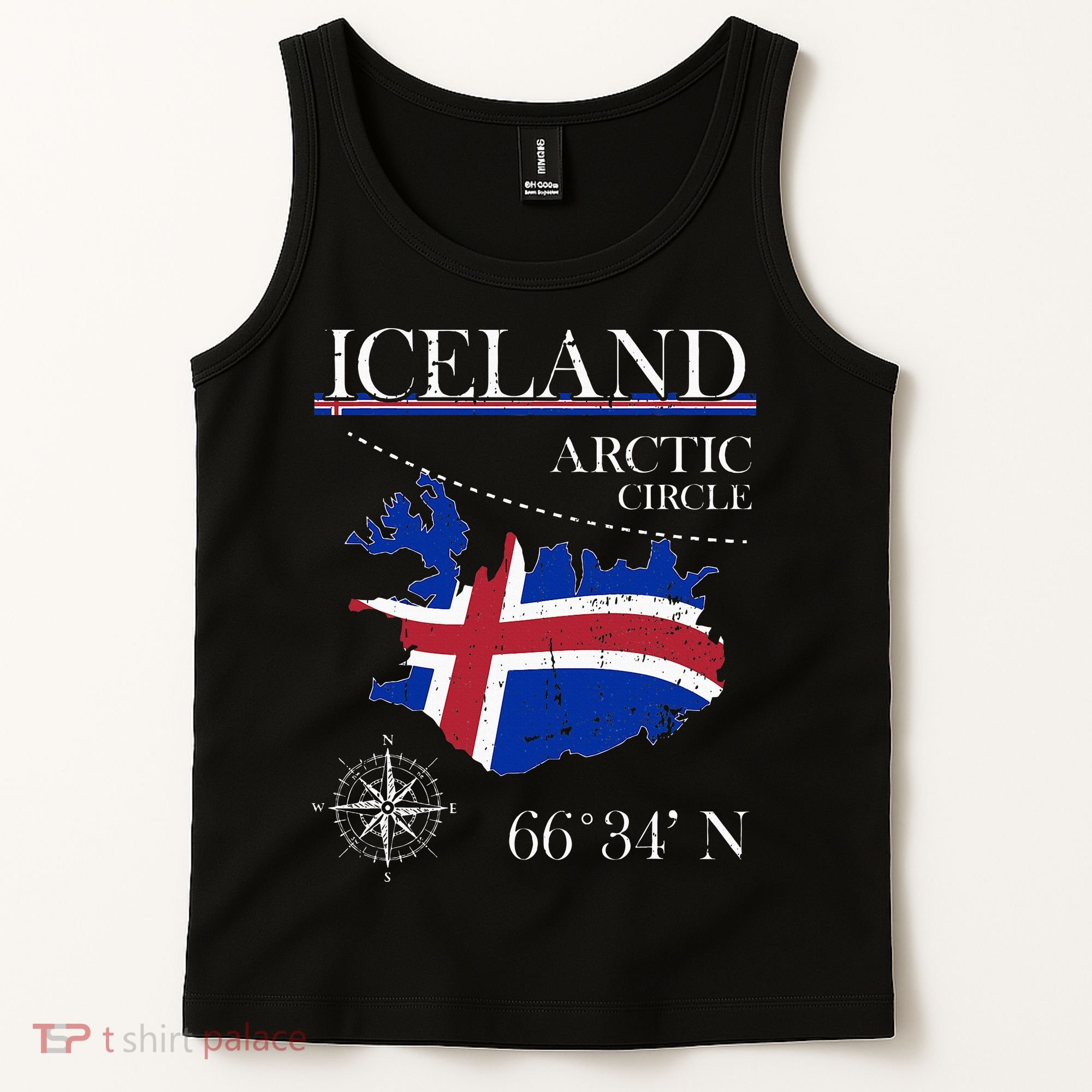 Iceland  Arctic Circle  Polar North Island Icelandic Flag Tank Top