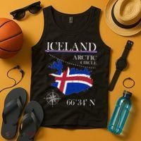 Iceland  Arctic Circle  Polar North Island Icelandic Flag Tank Top thumb 4