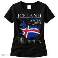 Iceland  Arctic Circle  Polar North Island Icelandic Flag Women's T-Shirt thumb 0