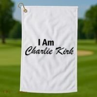 I Am Charlie Kirk Golf Towel thumb 1