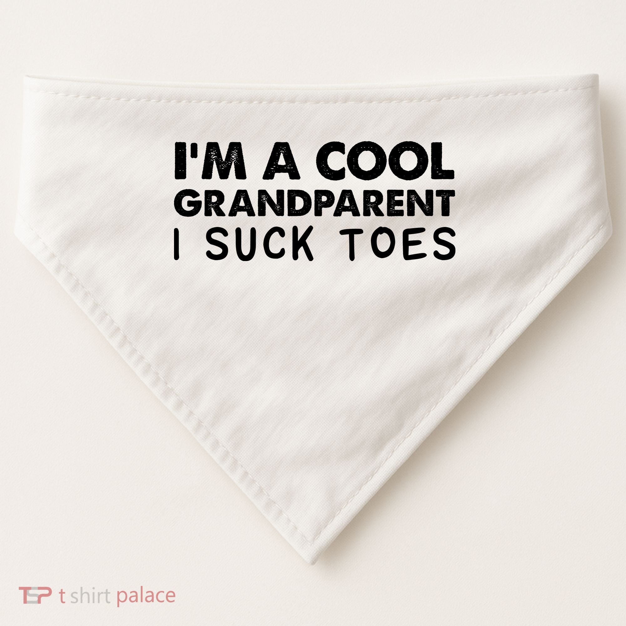 I’m A Cool Grandparent I Suck Toes USA-Made Doggie Bandana