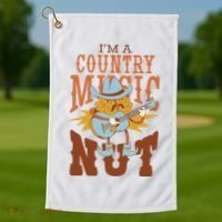 I'm A Country Music Nut Funny Golf Towel thumb 1