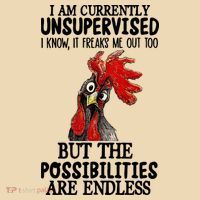 I Am Currently Unsupervised Chicken Rooster Funny Tote Bag thumb 4