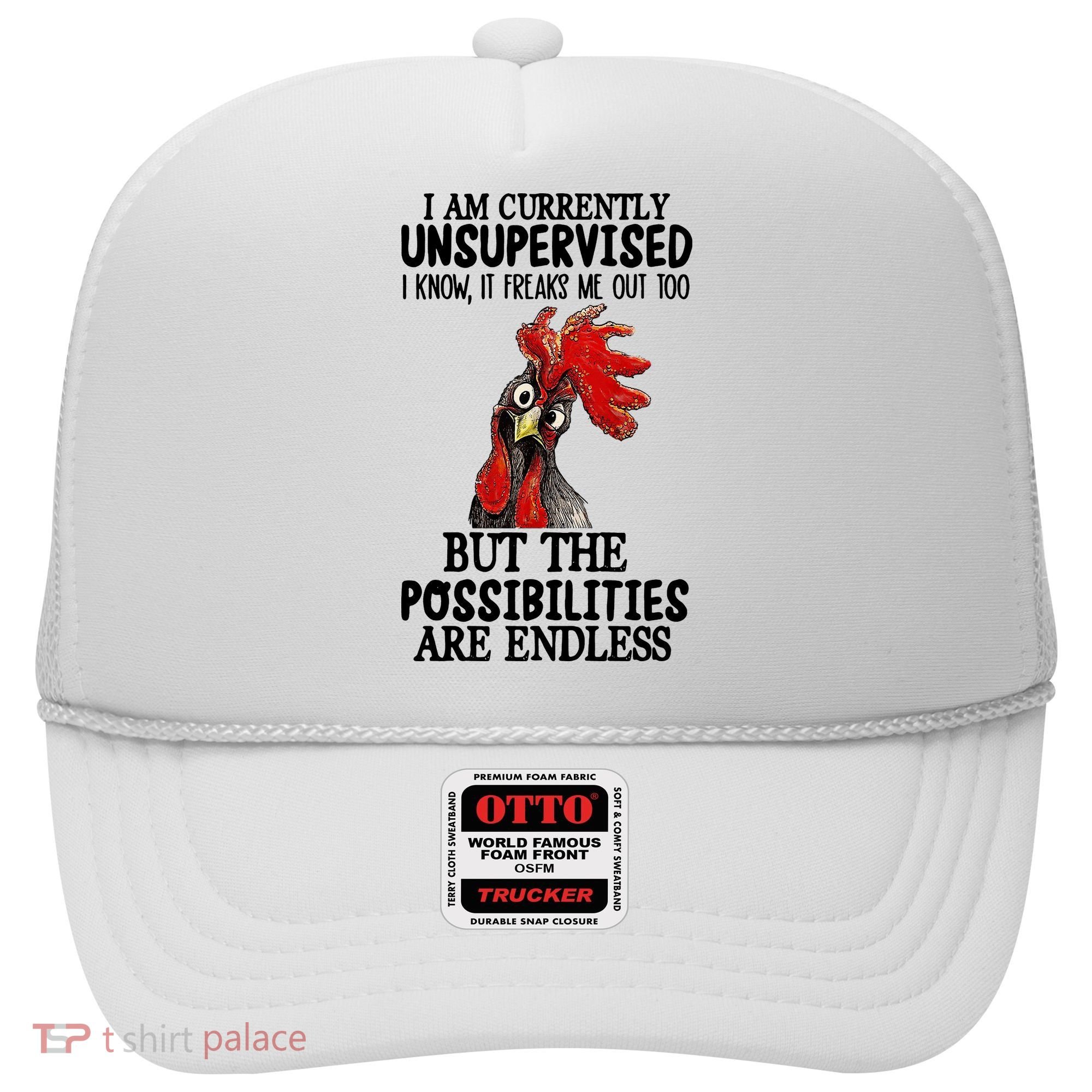 I Am Currently Unsupervised Chicken Rooster Funny Hat