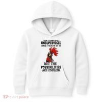 I Am Currently Unsupervised Chicken Rooster Funny Kids Hoodie thumb 0