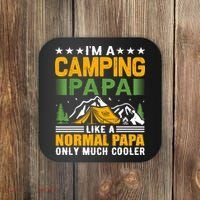 I´m A Camping Papa Like A Normal Papa Only Much Cooler Coaster thumb 0