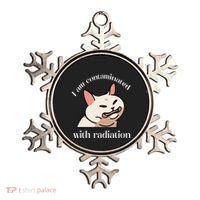 I Am Contaminated With Radiation Funny Cat Dank Odd Meme Ornament thumb 0