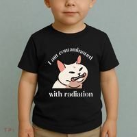 I Am Contaminated With Radiation Funny Cat Dank Odd Meme Toddler T-Shirt thumb 2