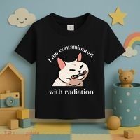 I Am Contaminated With Radiation Funny Cat Dank Odd Meme Toddler T-Shirt thumb 3