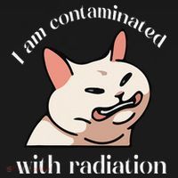 I Am Contaminated With Radiation Funny Cat Dank Odd Meme Kids Sweatshirt thumb 2