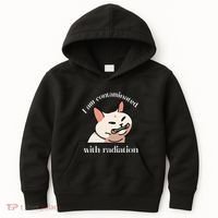 I Am Contaminated With Radiation Funny Cat Dank Odd Meme Kids Hoodie thumb 0
