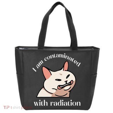 I Am Contaminated With Radiation Funny Cat Dank Odd Meme Tote Bag
