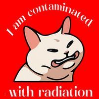 I Am Contaminated With Radiation Funny Cat Dank Odd Meme Santa Hat thumb 1