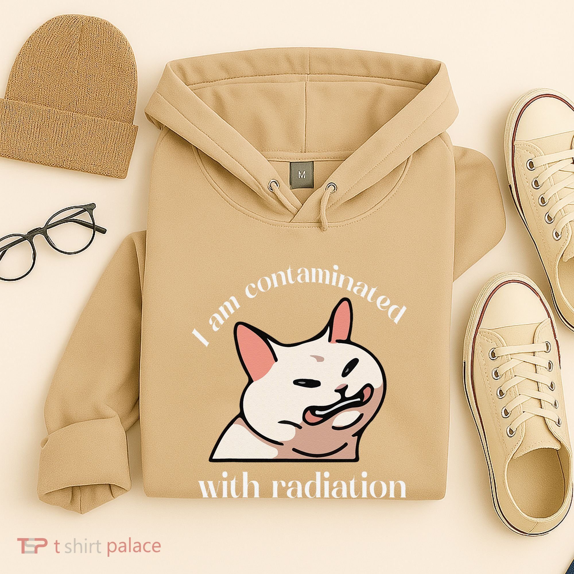 I Am Contaminated With Radiation Funny Cat Dank Odd Meme Hoodie