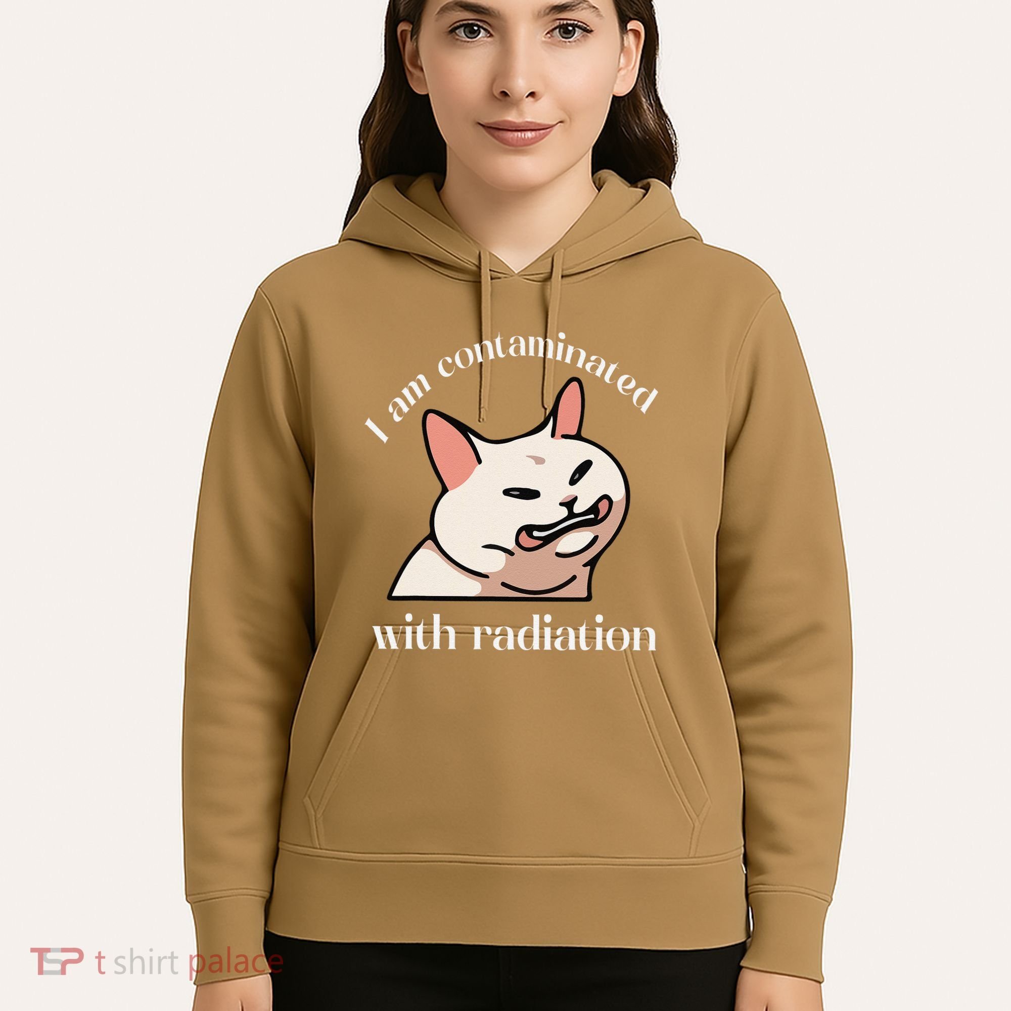 I Am Contaminated With Radiation Funny Cat Dank Odd Meme Hoodie