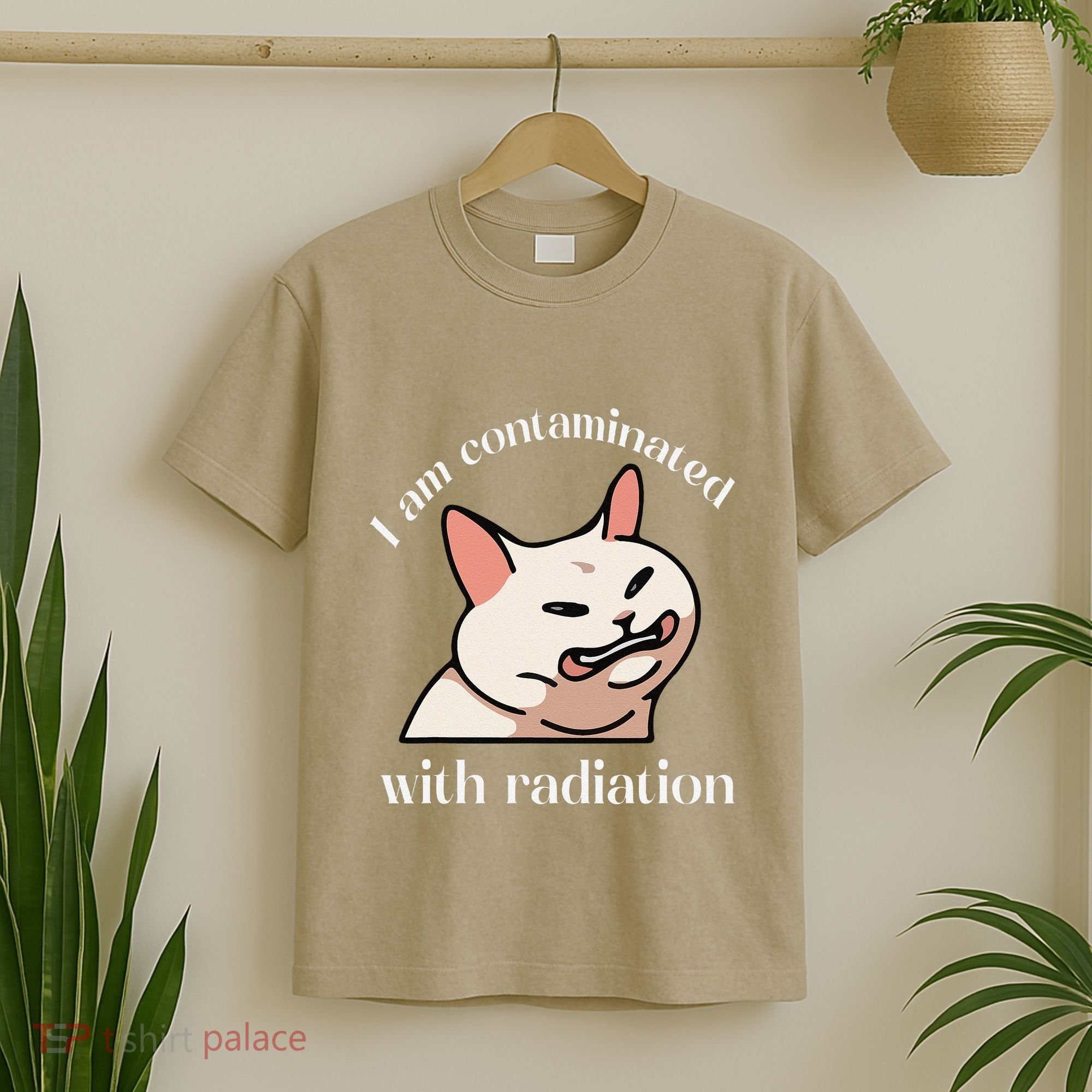 I Am Contaminated With Radiation Funny Cat Dank Odd Meme T-Shirt