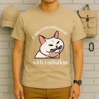 I Am Contaminated With Radiation Funny Cat Dank Odd Meme T-Shirt thumb 6