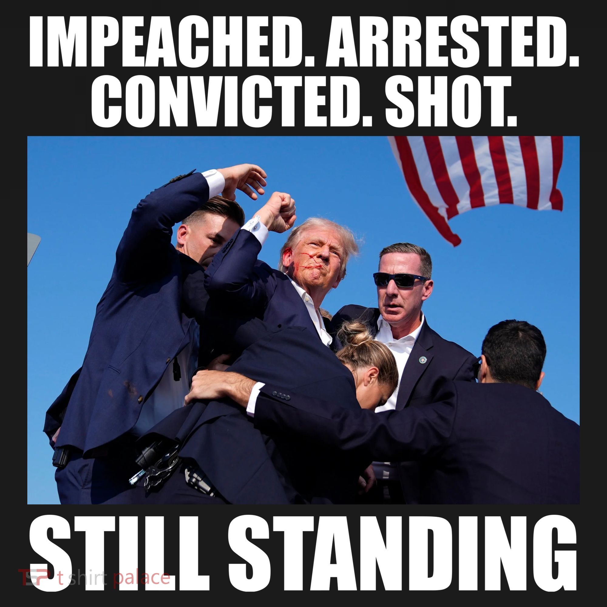 Impeached Arrested Convicted Shot Still Standing Donald Trump Ornament