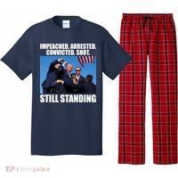 Impeached Arrested Convicted Shot Still Standing Donald Trump Pajama Set thumb 0