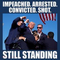 Impeached Arrested Convicted Shot Still Standing Donald Trump Mousepad thumb 1