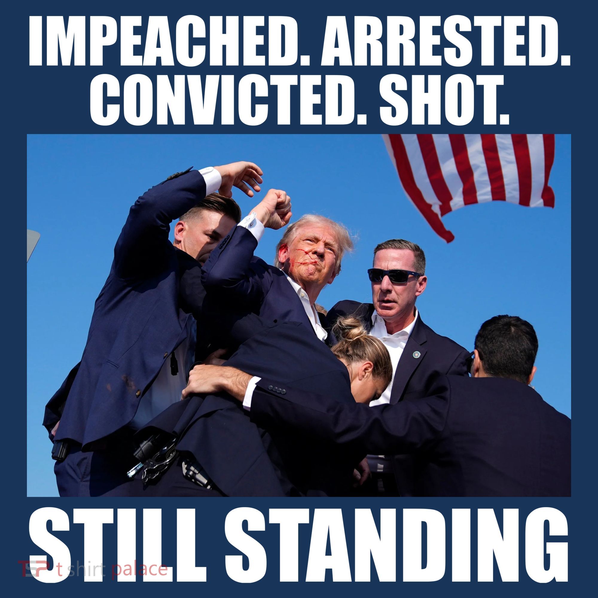 Impeached Arrested Convicted Shot Still Standing Donald Trump Mousepad